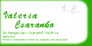 valeria csaranko business card